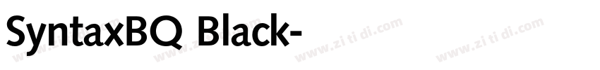 SyntaxBQ Black字体转换 SyntaxBQ Black字体转换